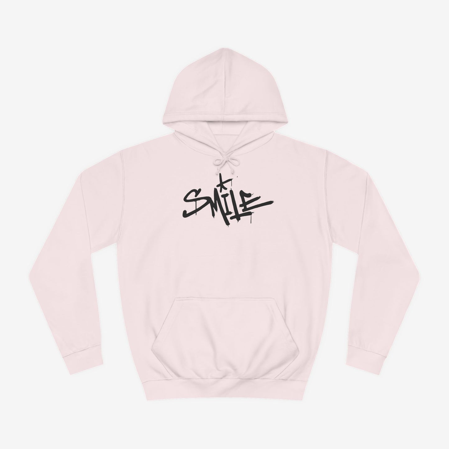 Smile Custom Hoodie Design Baby Pink XS 