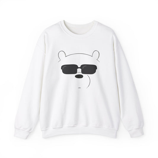 Panda Crewneck Sweatshirt S White 