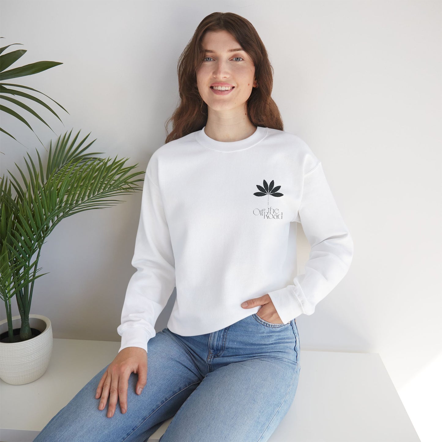 Embroidery Crewneck Sweatshirt Graphic Design