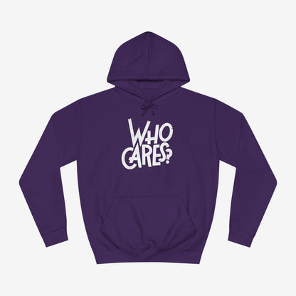 Who cares Custom Hoodie Design Purple XS 