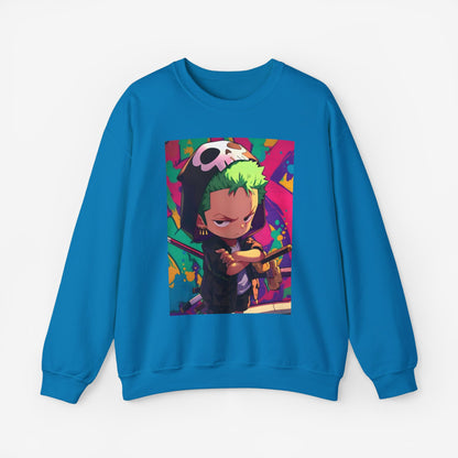 Zoro Cartoon Sweatshirt Sapphire S 