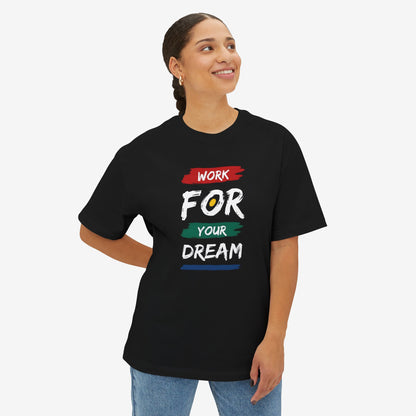 WORK FOR DREAMS Oversized Boxy Tee 