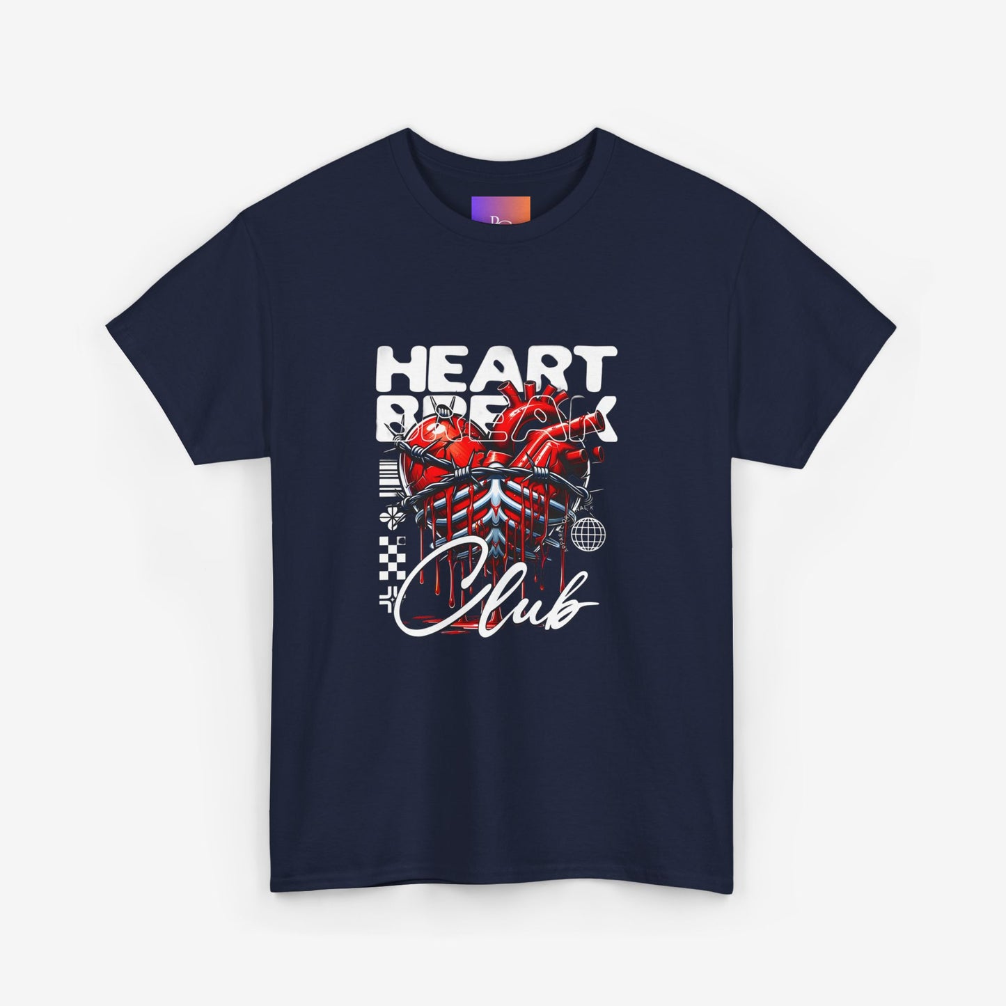 Graphics Heart Design Tee Navy S 