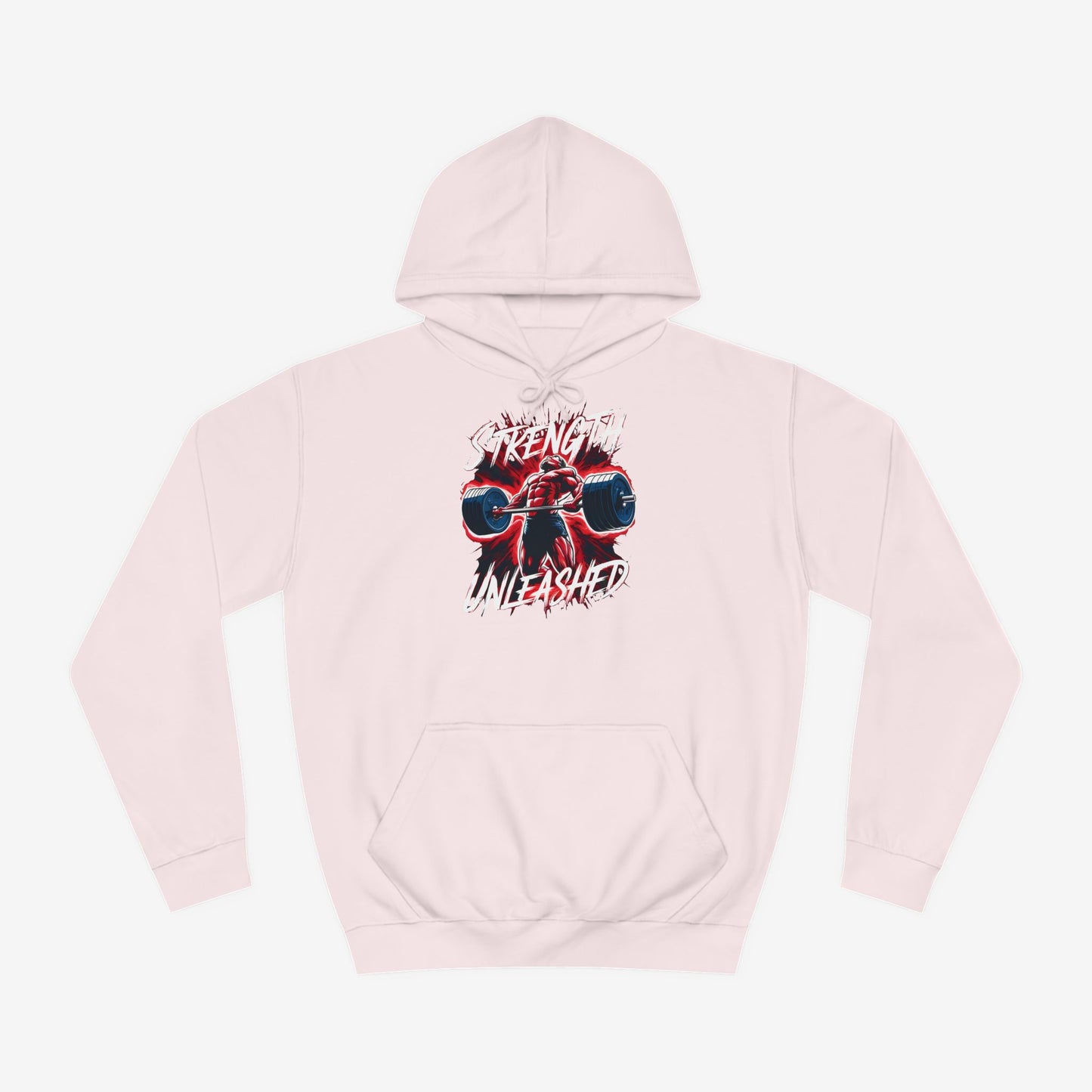 Strength Unleashed Custom Hoodie Design Baby Pink XS 