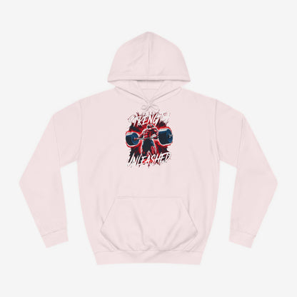 Strength Unleashed Custom Hoodie Design Baby Pink XS 