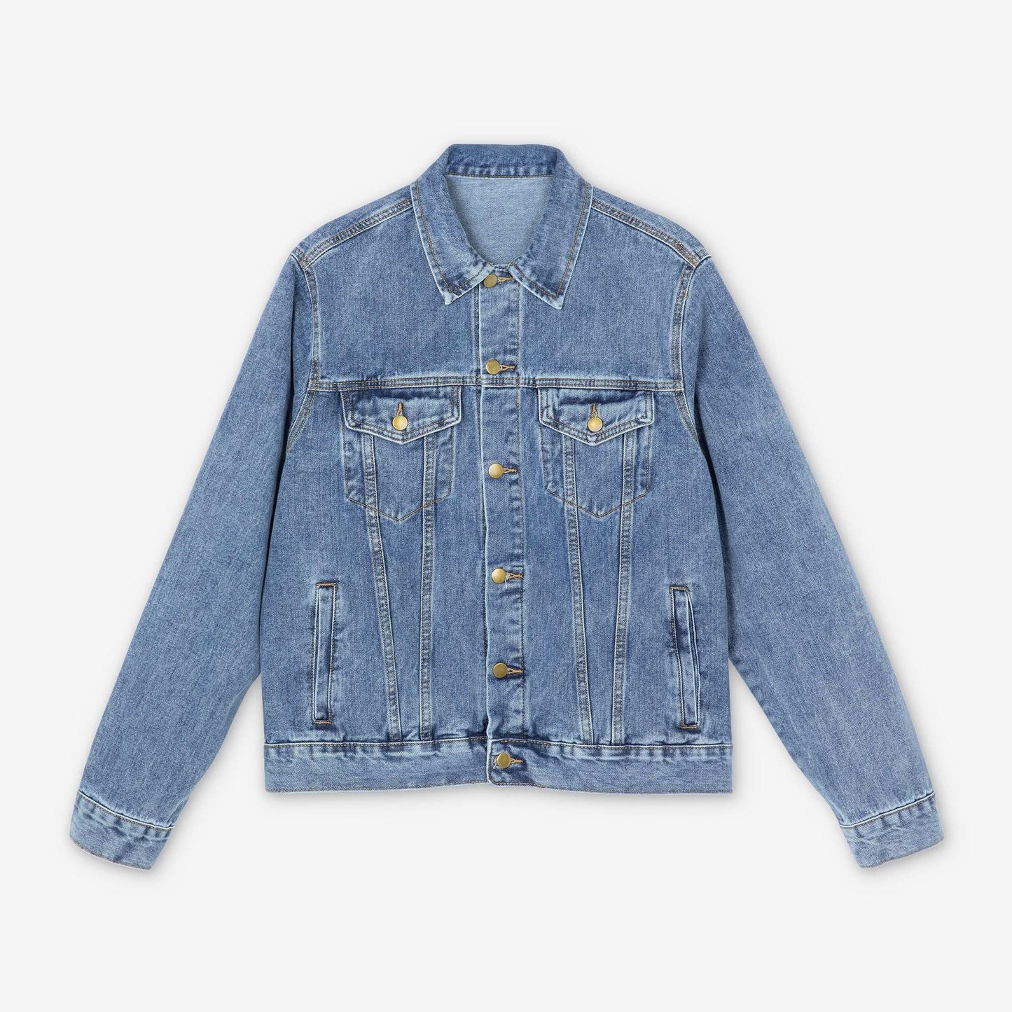 Men's Denim Jacket Make Money Not Friends