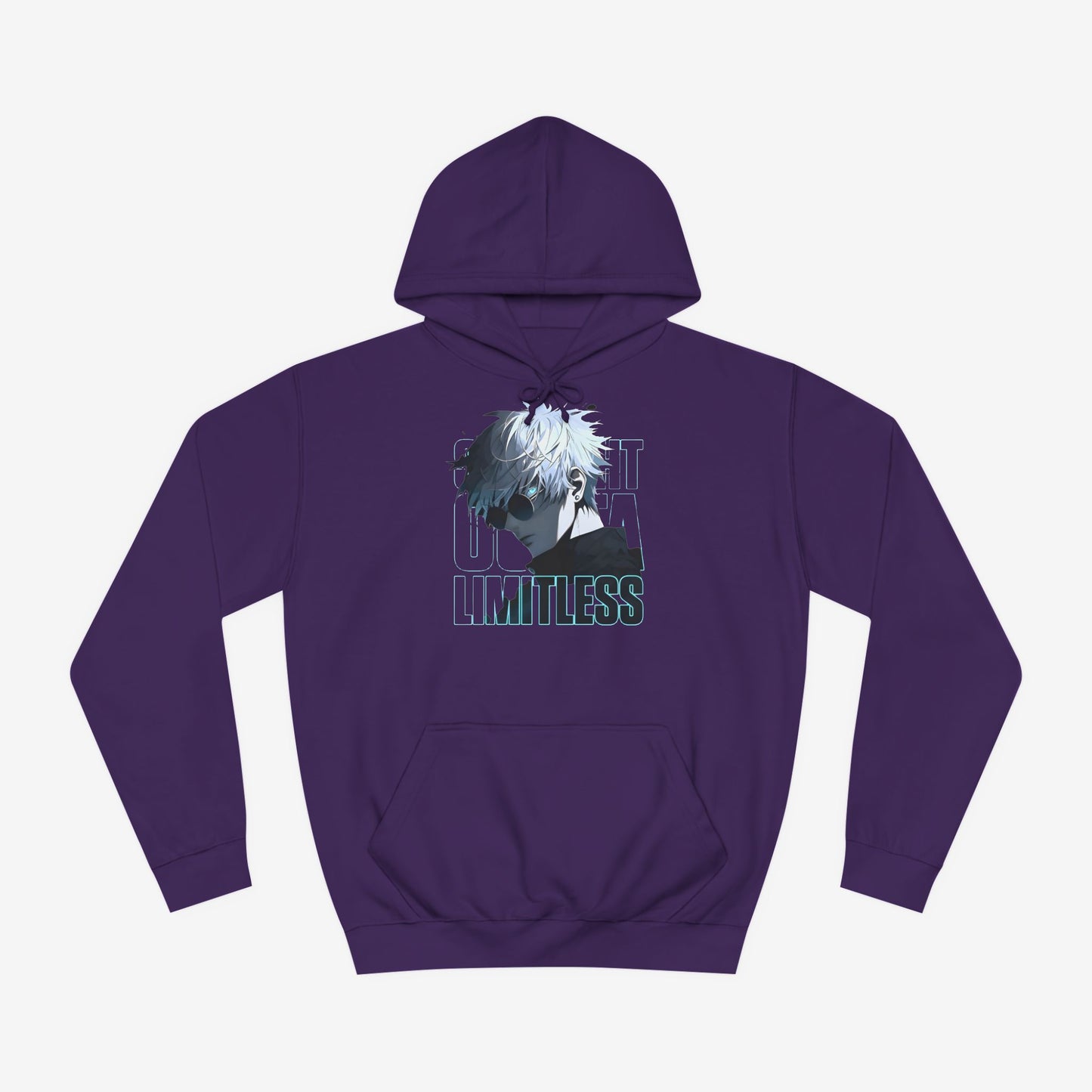 Anime Graphic Hoodie Purple XS 