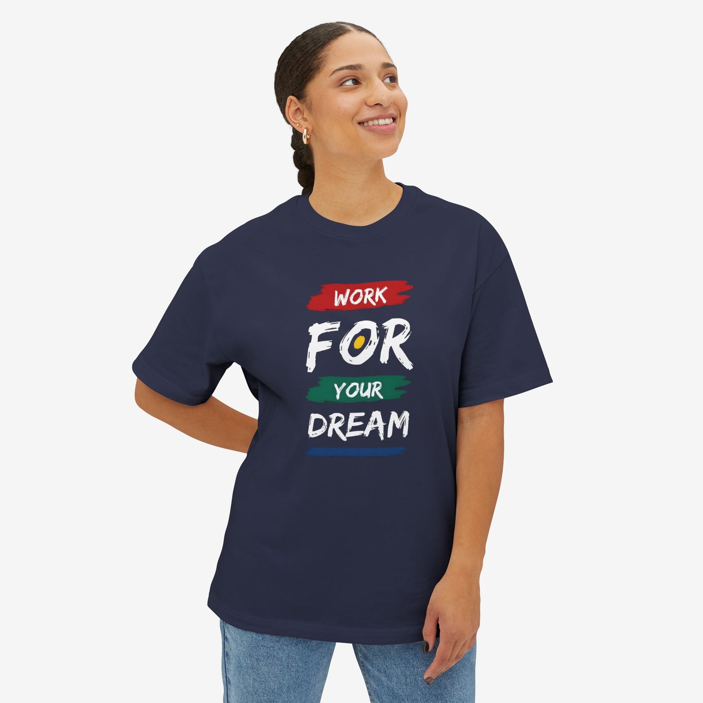 WORK FOR DREAMS Oversized Boxy Tee 