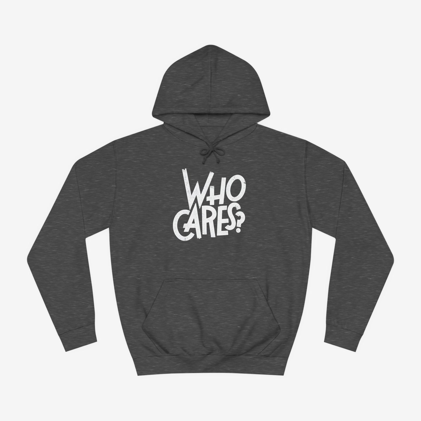 Who cares Custom Hoodie Design Charcoal XS 