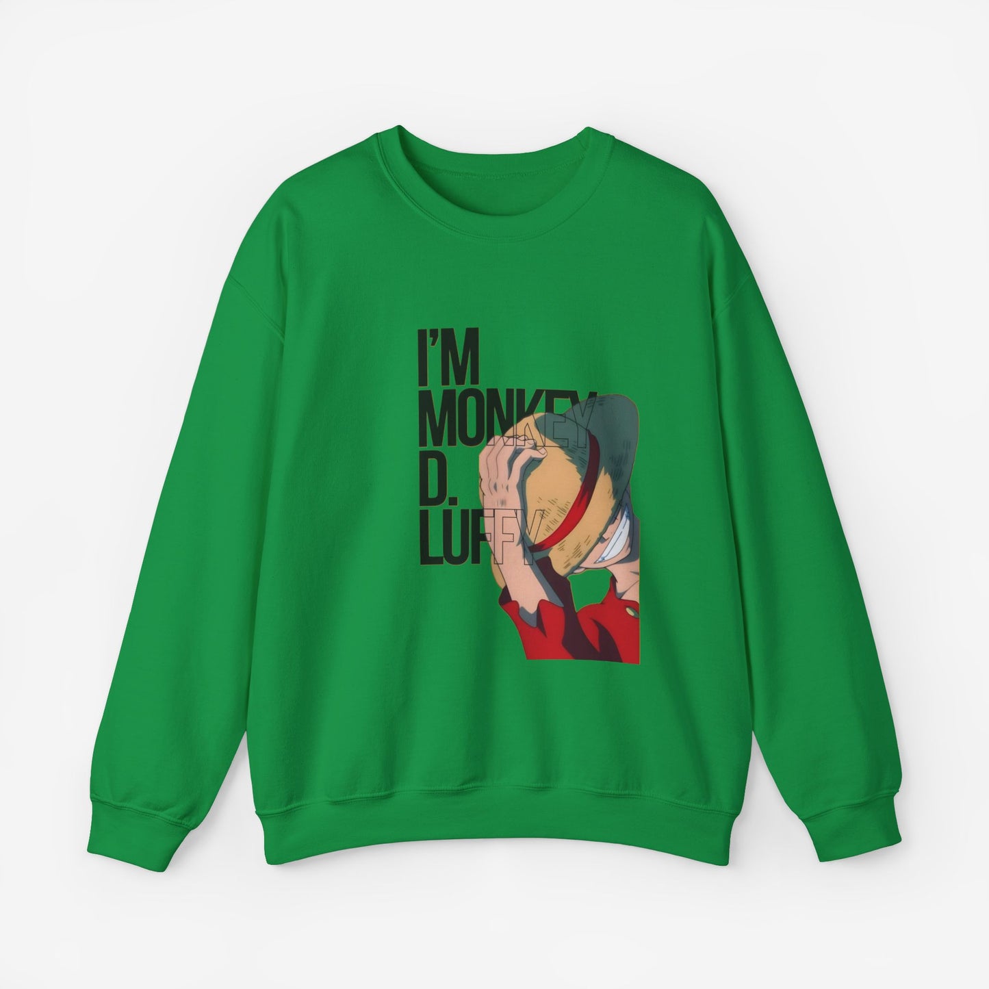 Monkey D Luffy Unisex Sweatshirt S Irish Green 