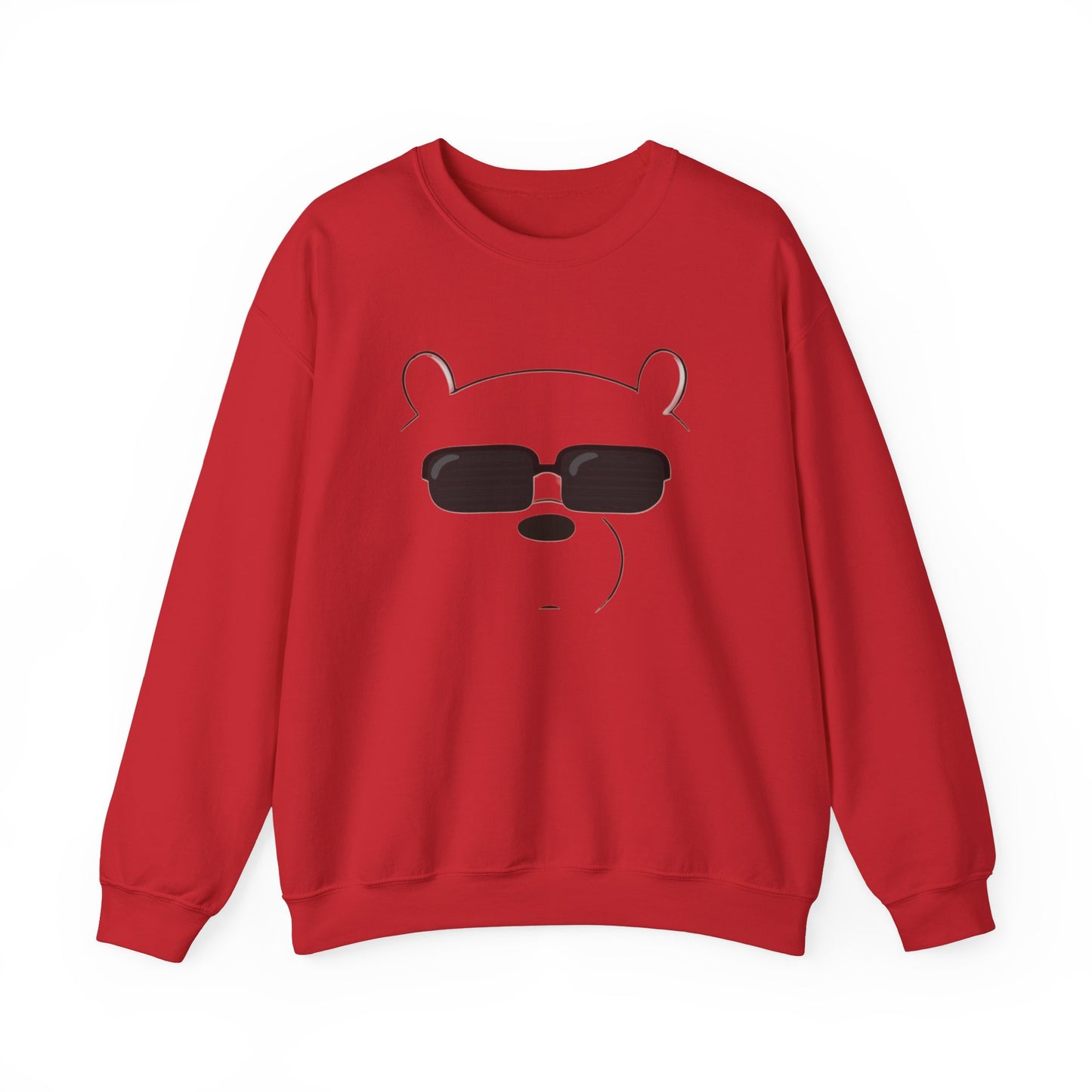 Panda Crewneck Sweatshirt S Red 