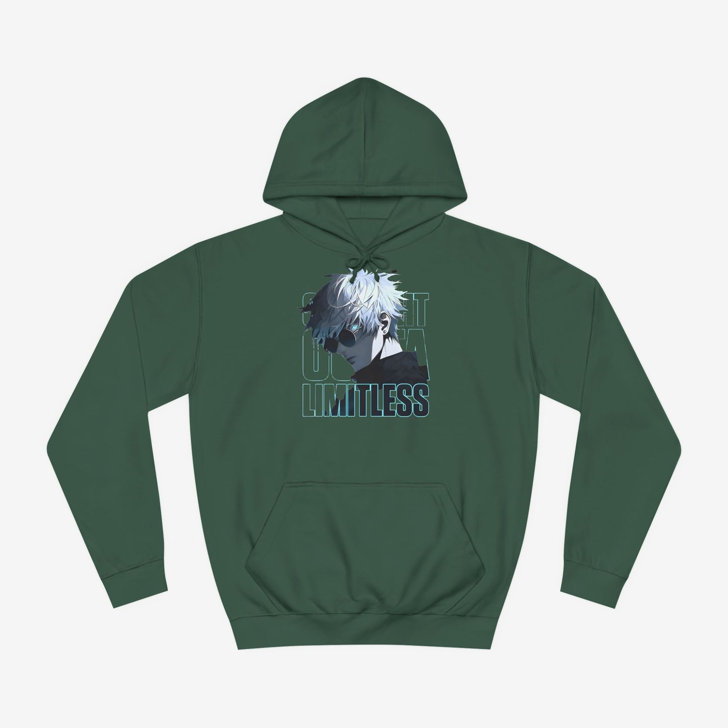 Anime Graphic Hoodie Bottle Green XS 