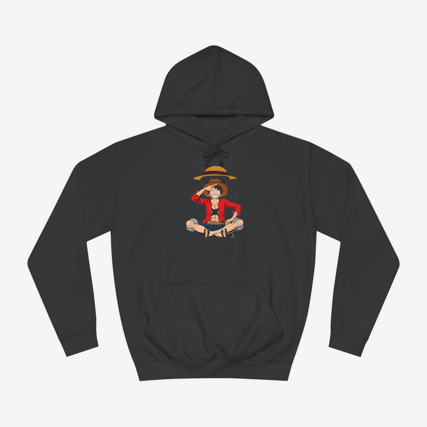 Luffy Custom Hoodie Jet Black XS 