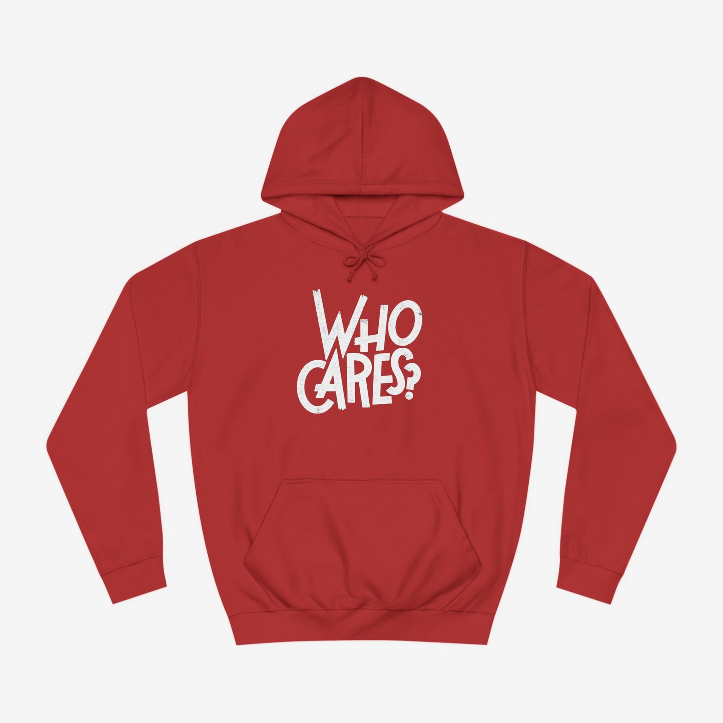 Who cares Custom Hoodie Design Fire Red XS 