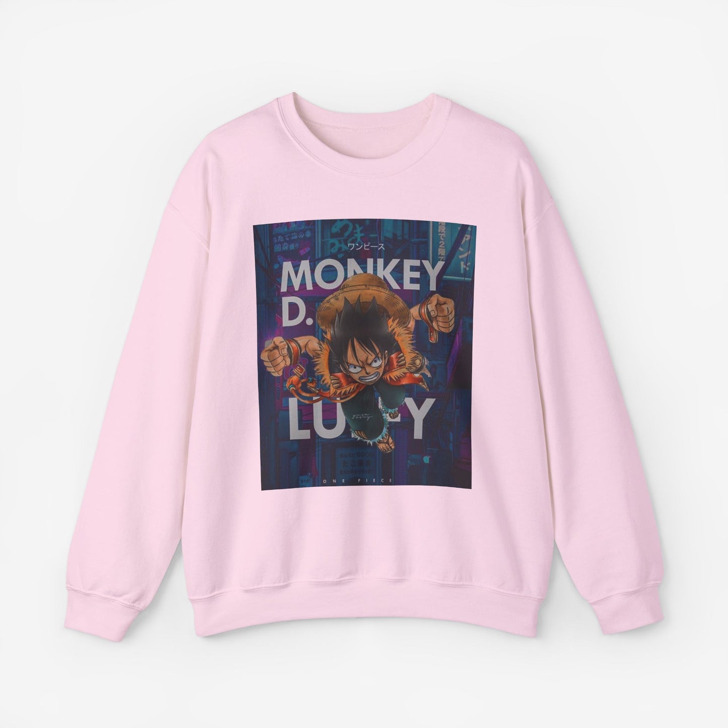 Luffy Sweatshirt S Light Pink 