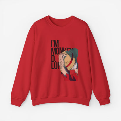 Monkey D Luffy Unisex Sweatshirt S Red 