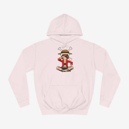 Luffy Custom Hoodie Baby Pink XS 