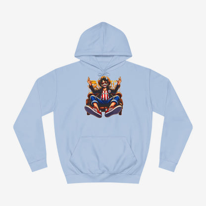 One Piece Luffy Custom Hoodie Sky Blue XS 