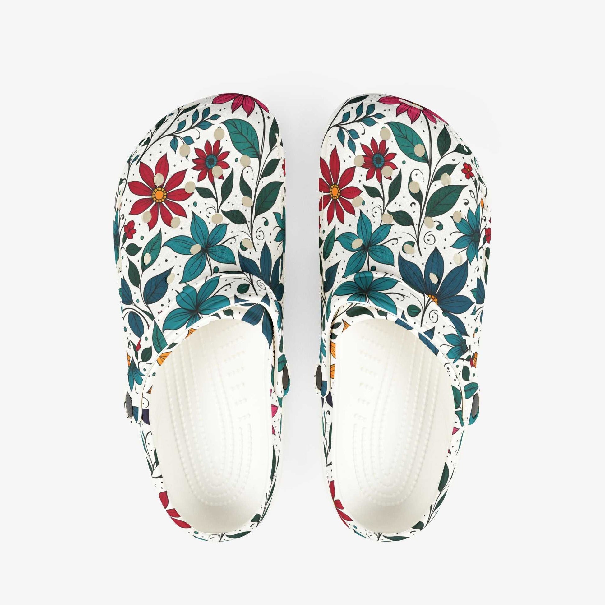 Flowers Print Crocs