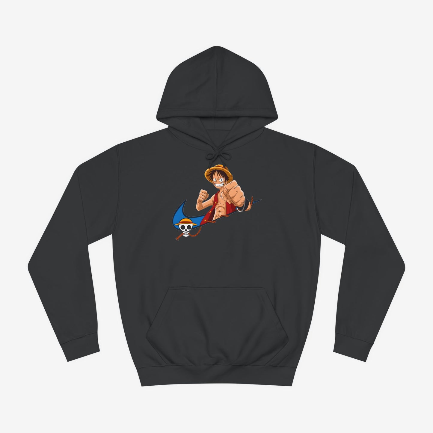 Nike Luffy Custom Hoodie Design Jet Black XS 