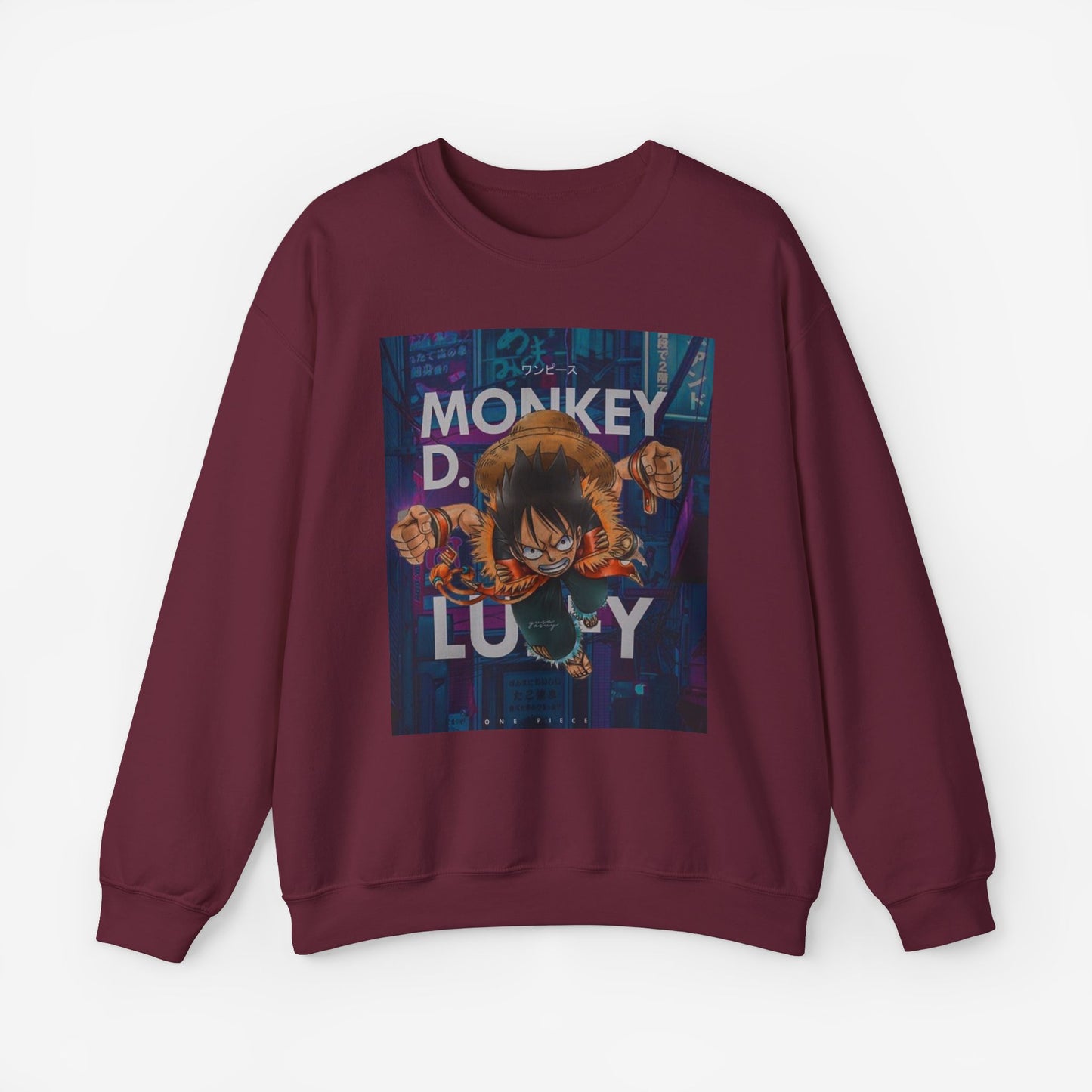 Luffy Sweatshirt S Maroon 