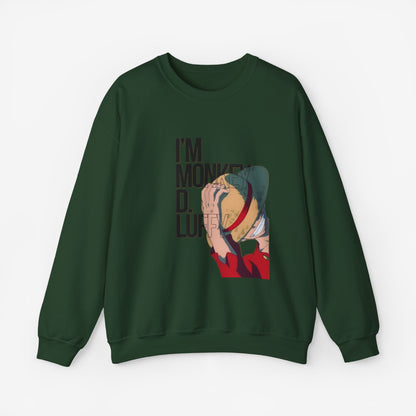 Monkey D Luffy Unisex Sweatshirt S Forest Green 