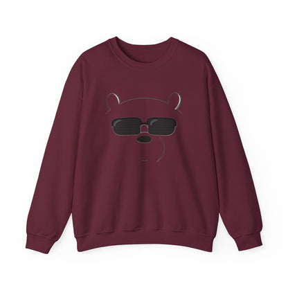 Panda Crewneck Sweatshirt S Maroon 