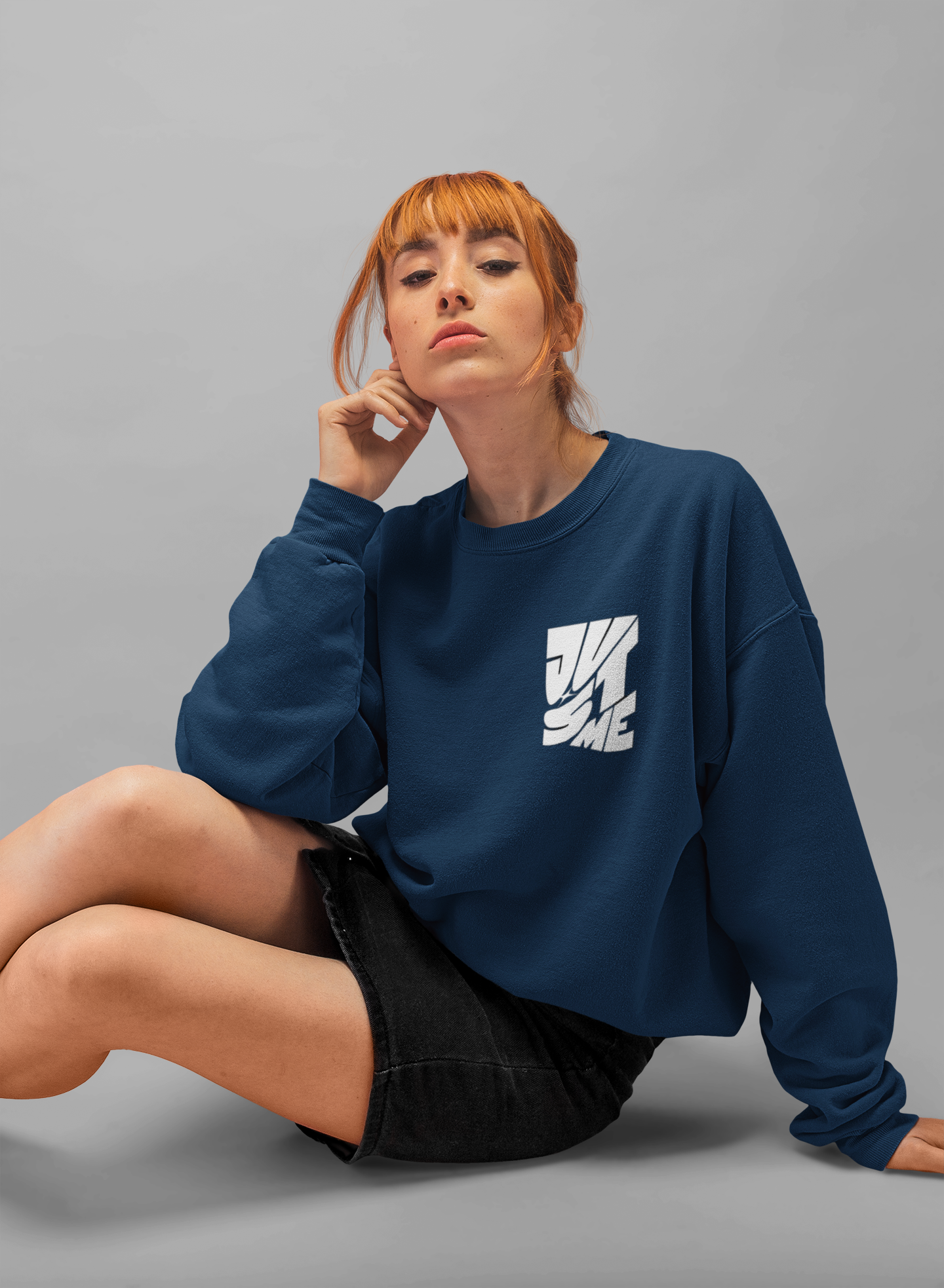 JUST ME Sweatshirt Navy S 