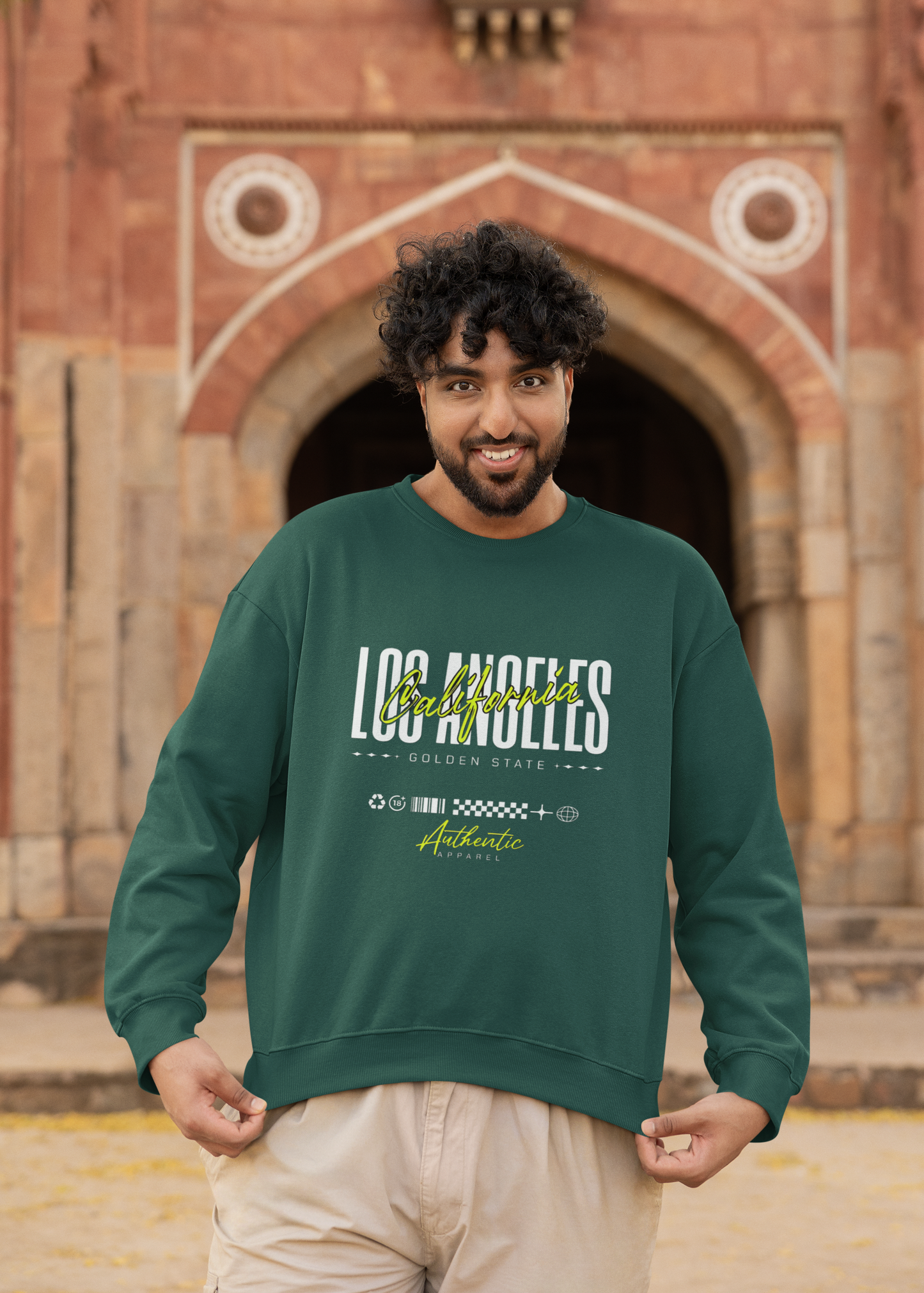 LOS ANGELES Sweatshirt Forest Green S 