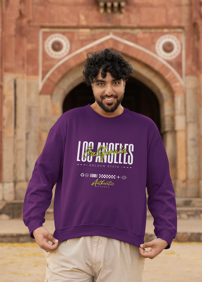 LOS ANGELES Sweatshirt Purple S 