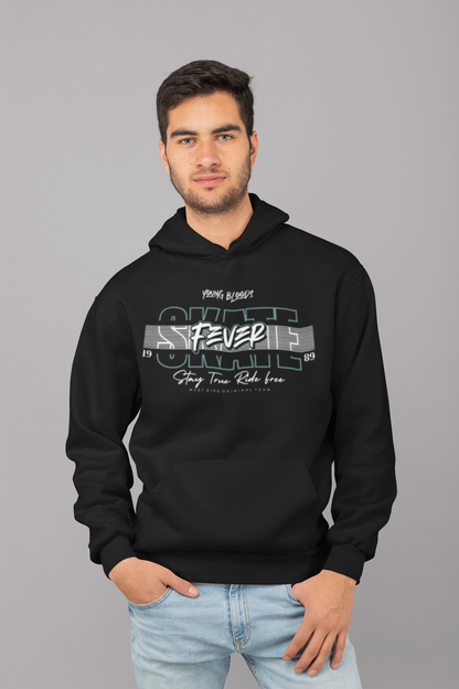 STAY TRUE RIDE FREE Hooded Sweatshirt S Black 