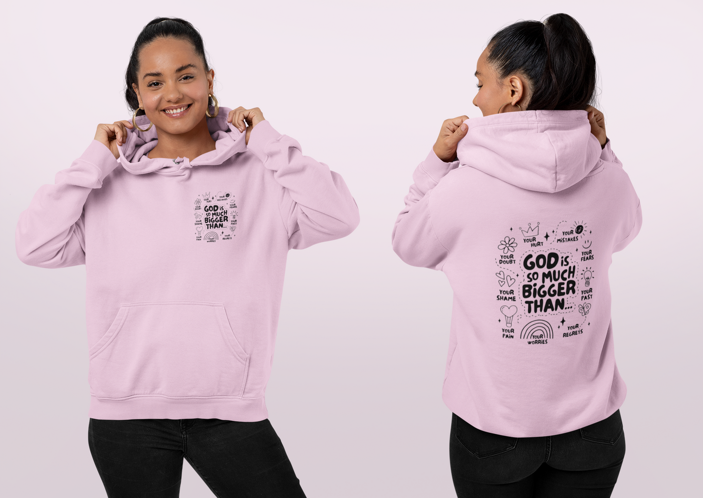 Hooded Sweatshirt GOD IS MUCH BIGGER THAN