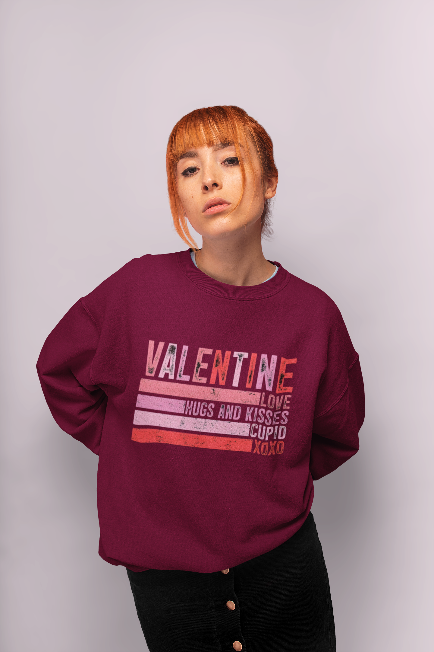 HAPPY VALENTINE Crewneck Sweatshirt