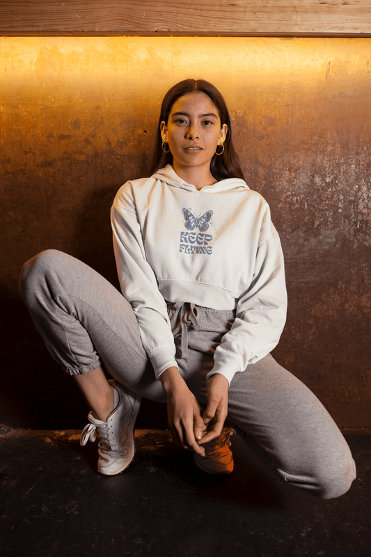 Keep Flying Crop Hoodie