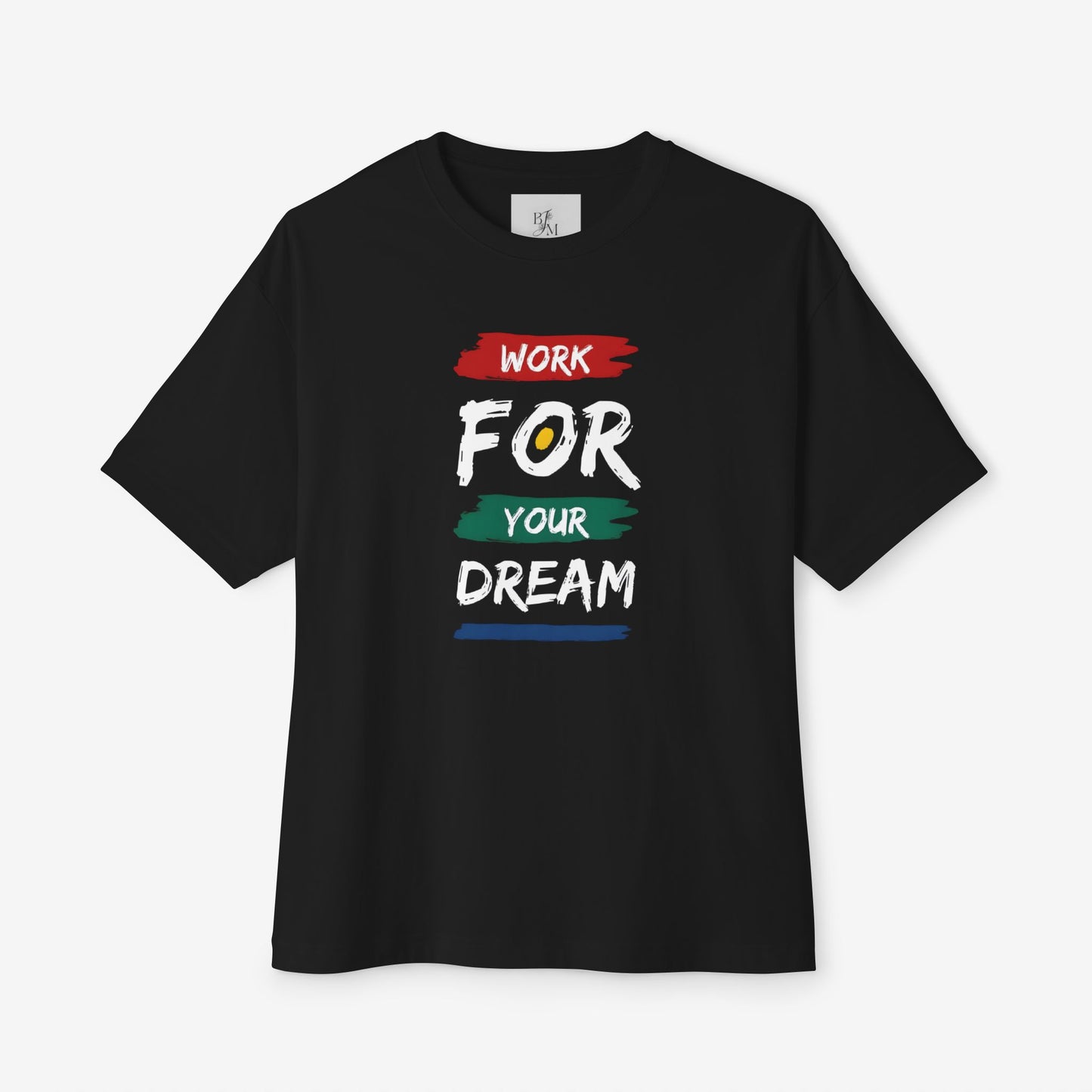 WORK FOR DREAMS Oversized Boxy Tee Black XS 