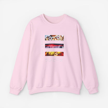 Unisex Anime Sweatshirt S Light Pink 