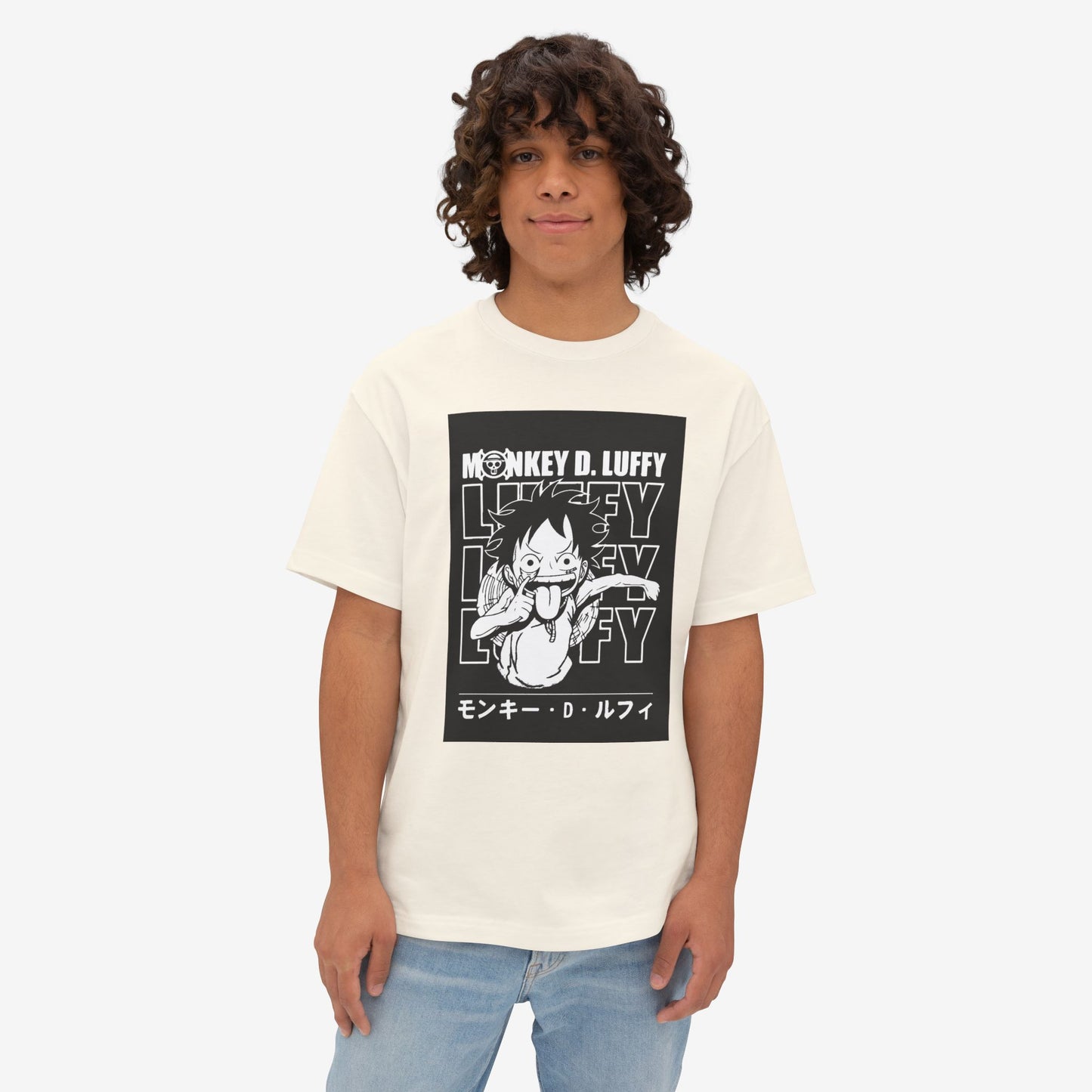 Monkey d luffy Oversized Tshirt CottonCrew neckDTG