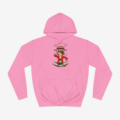 Luffy Custom Hoodie Candyfloss Pink XS 