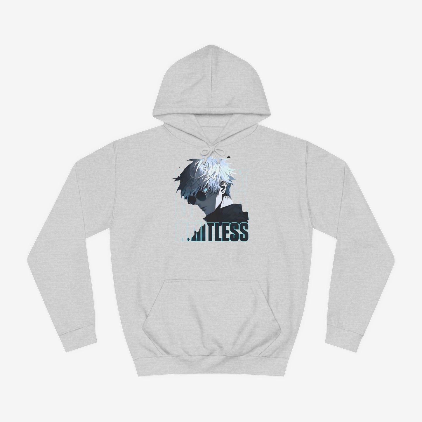 Anime Graphic Hoodie Heather Grey XS 