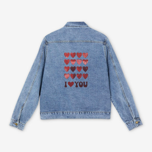 I love You Men's Denim Jacket