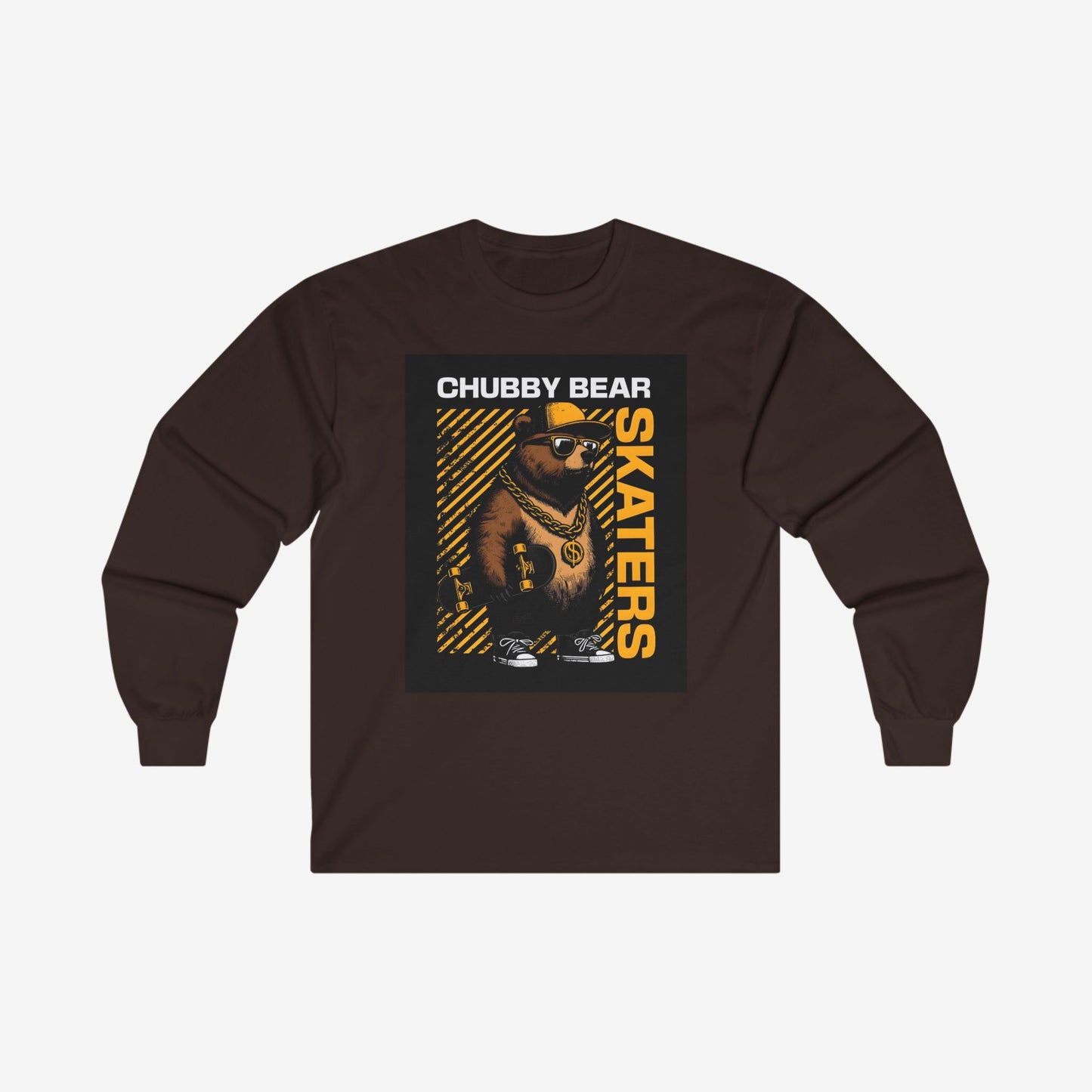 Chubby Bear Long Sleeve T Shirt S Dark Chocolate 