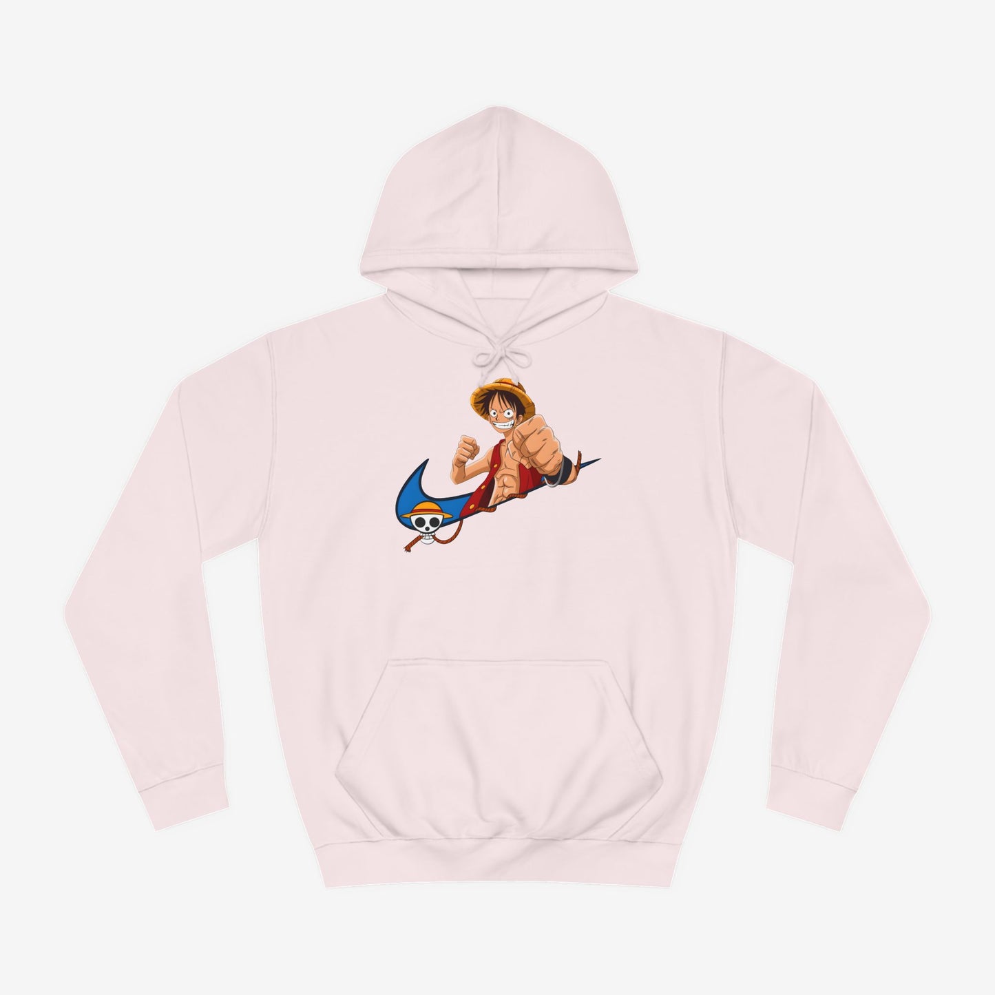 Nike Luffy Custom Hoodie Design Baby Pink XS 