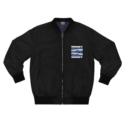 Men's Bomber Jacket - 'Money is Not Everything' Statement Style