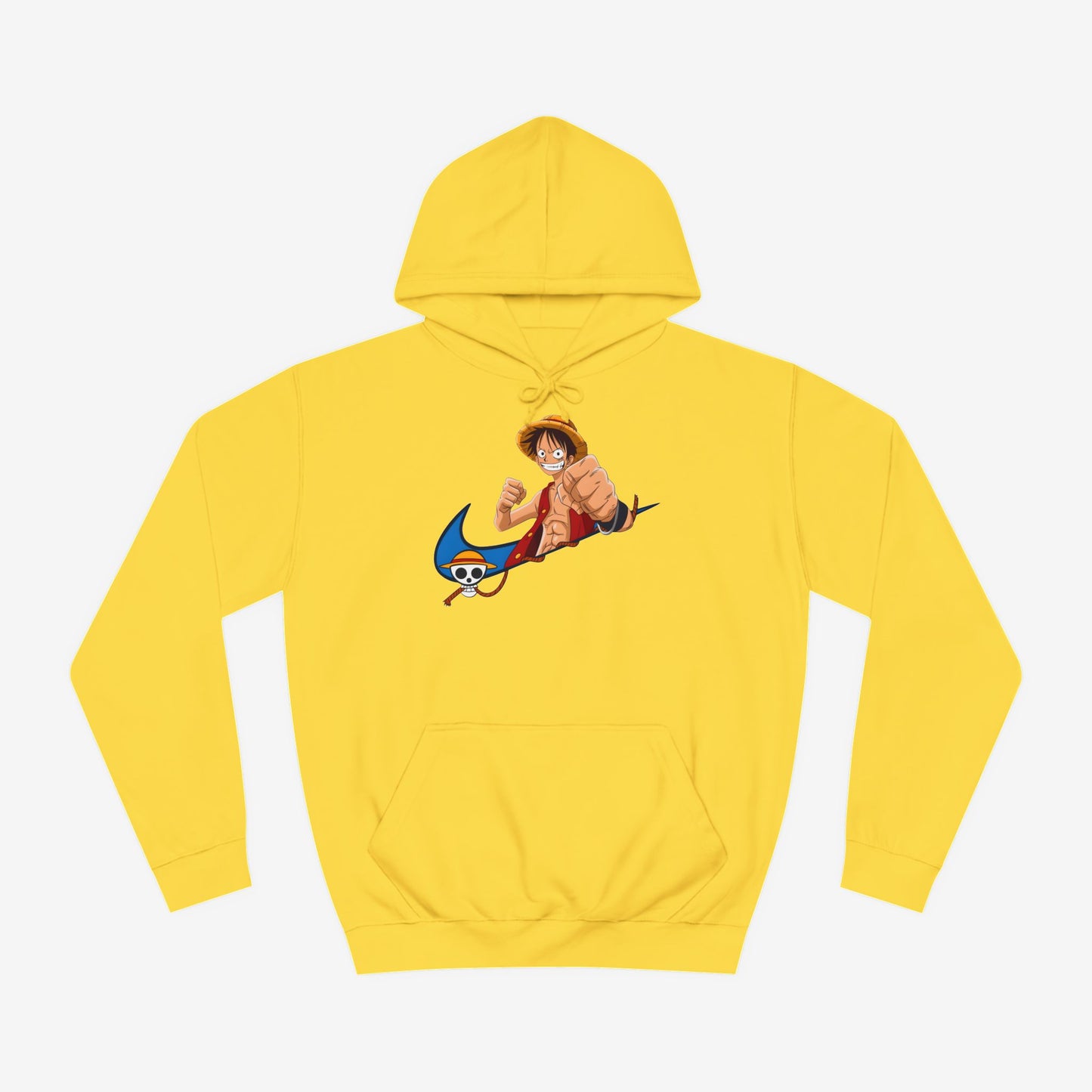 Nike Luffy Custom Hoodie Design Sun Yellow XS 