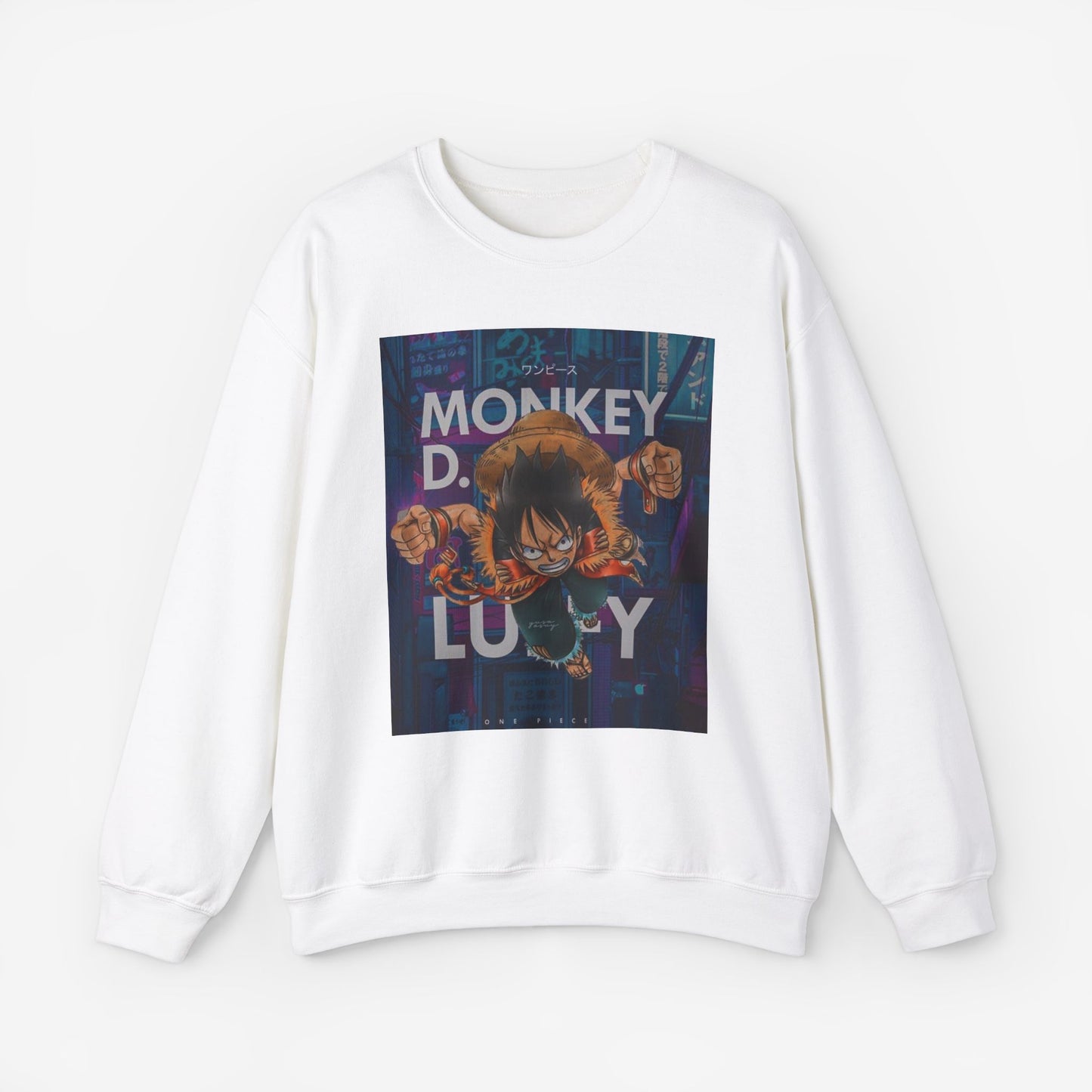 Luffy Sweatshirt S White 