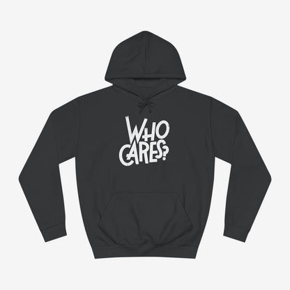 Who cares Custom Hoodie Design Jet Black XS 