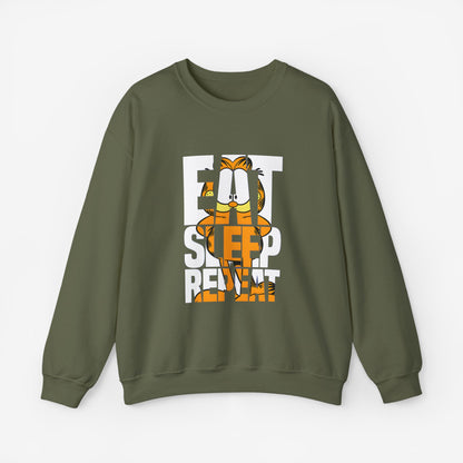 EAT SLEEP REPEAT Sweatshirt Military Green S 