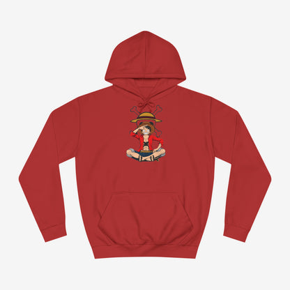 Luffy Custom Hoodie Fire Red XS 