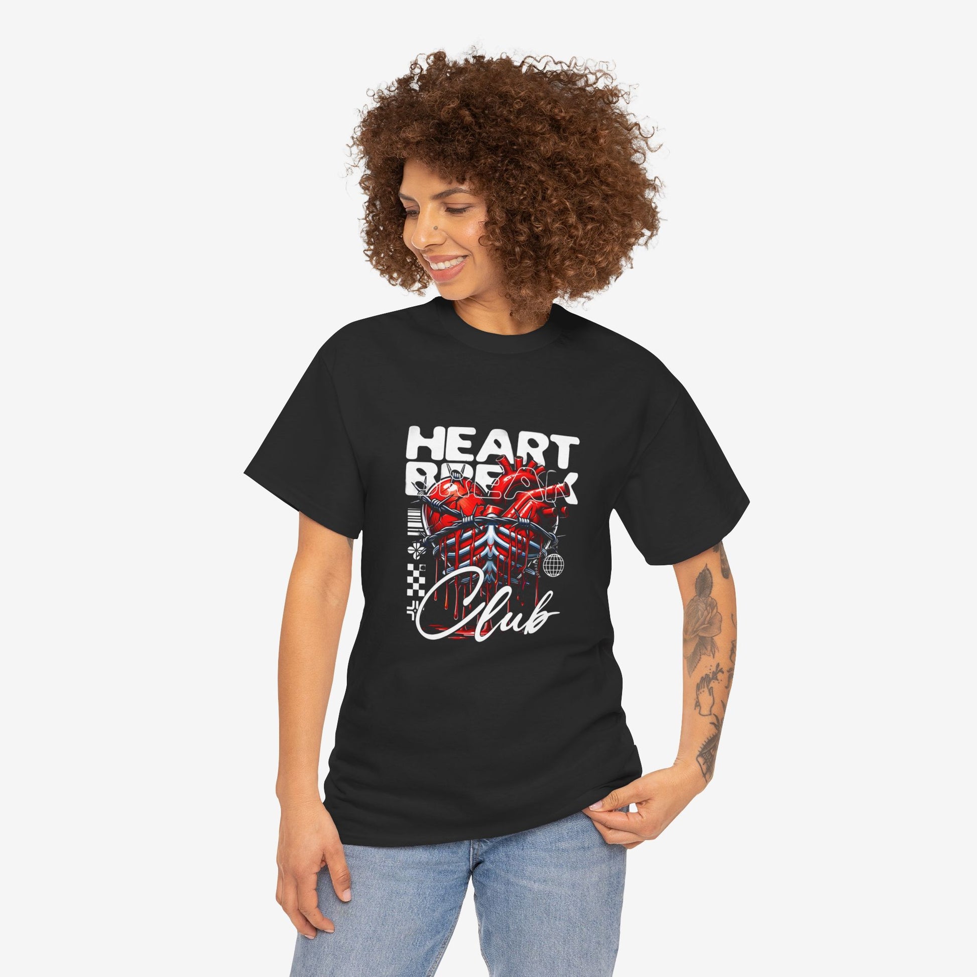 Graphics Heart Design Tee 