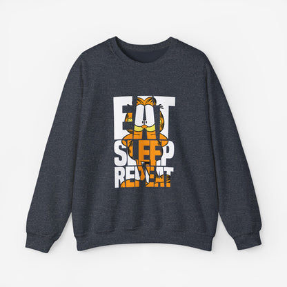 EAT SLEEP REPEAT Sweatshirt Heather Sport Dark Navy S 